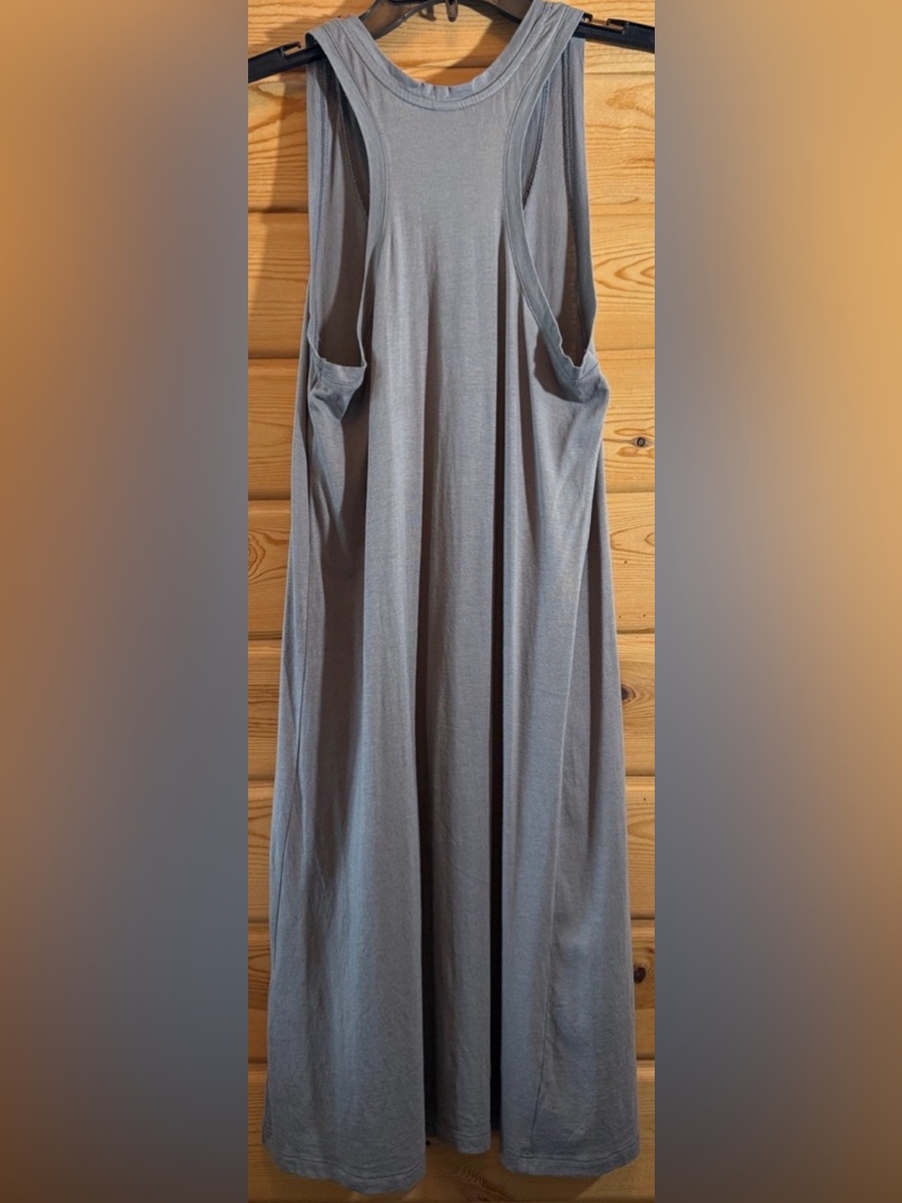Women’s Gray Tank Top Racerback Summer Dress Cotton/ Modal Medium - Picture 3 of 4